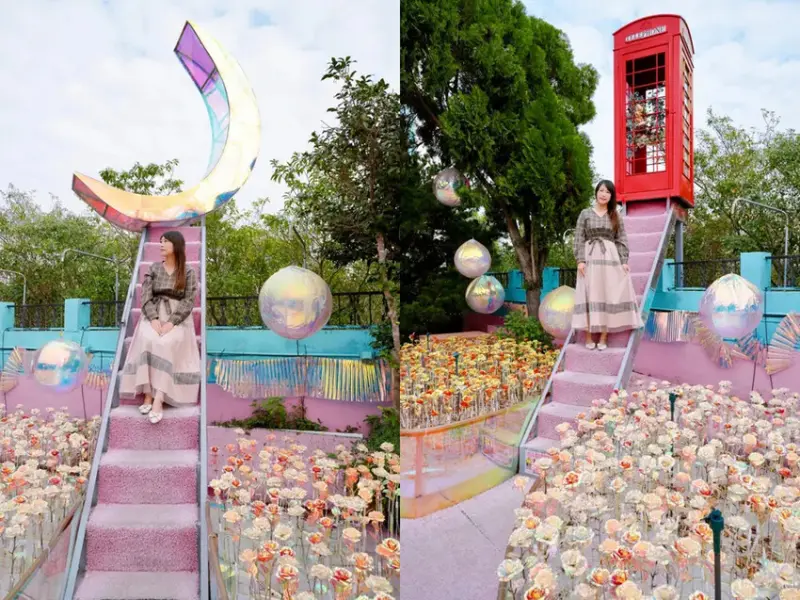 台中親子景點「約客&厚禮 築夢手創館」，粉紅芭比廣場、冰雪奇