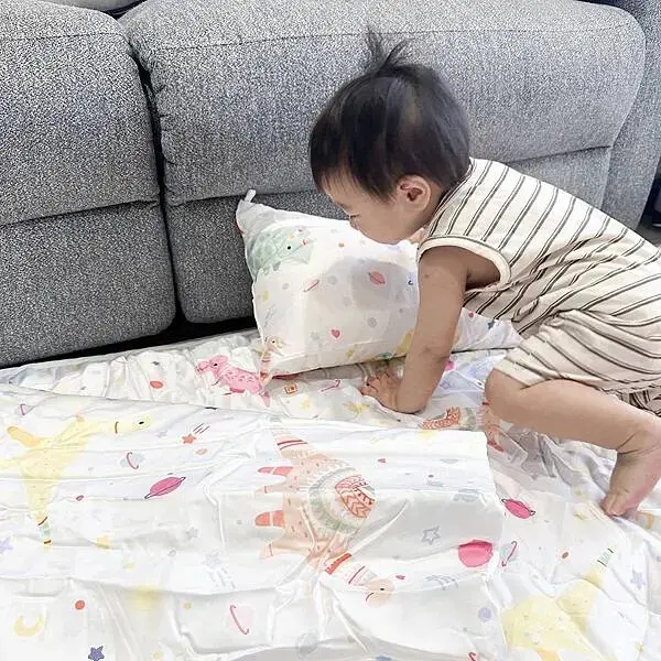 新手媽咪│兒童午睡墊推薦：伯尼寢具－60支天絲兒童睡墊三件組