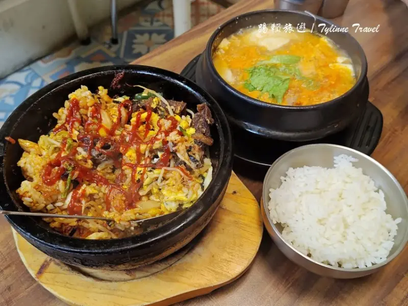 中和韓式美食「明洞韓式料理」在地人激推！石鍋拌飯 銅盤烤肉香氣逼人。