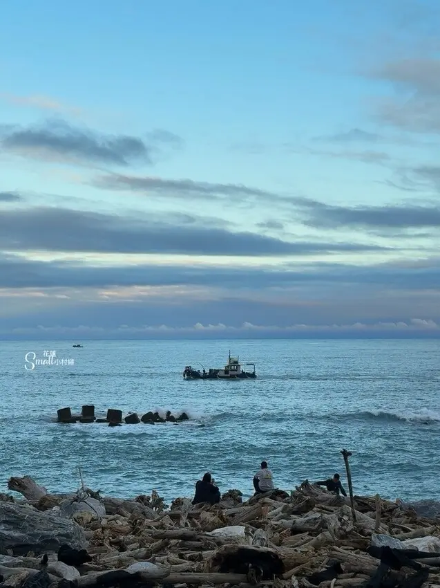 花蓮太平洋公園南濱海堤『漂流木藝術創作』驚奇點綴海岸線，成為