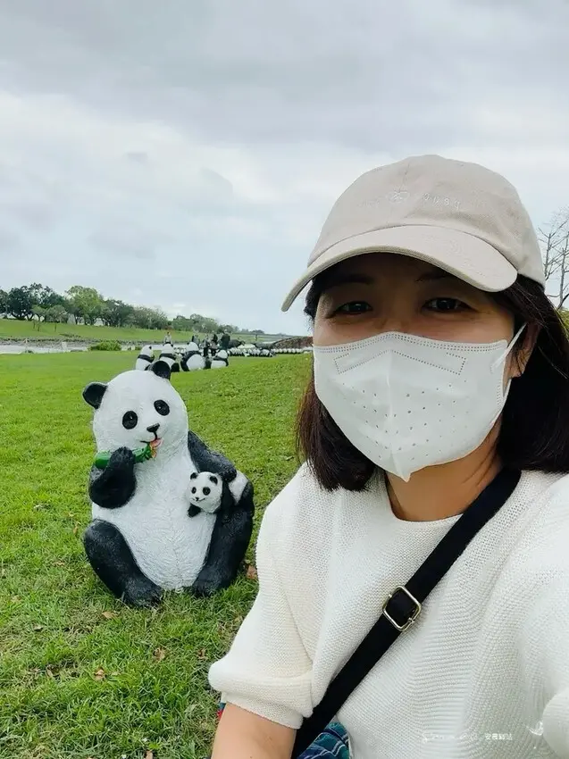 【安農溪驛站】超萌貓熊藝術裝置現身安農溪畔，快來拍照打卡遛小