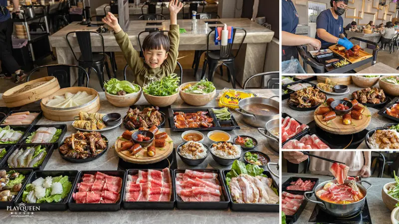 台中市沙鹿區覓鍋物｜沙鹿必吃超奢烤鴨與299起海鮮肉盤火鍋吃到飽，超狂50種自助吧菜色隨你挑，金響獎台中10大火鍋名店，2025台中沙鹿美食推薦