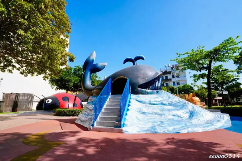 屏東遛小孩好去處「勝利動物溜滑梯公園」，8座超萌動物溜滑梯免