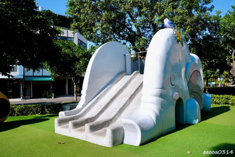 屏東遛小孩好去處「勝利動物溜滑梯公園」，8座超萌動物溜滑梯免