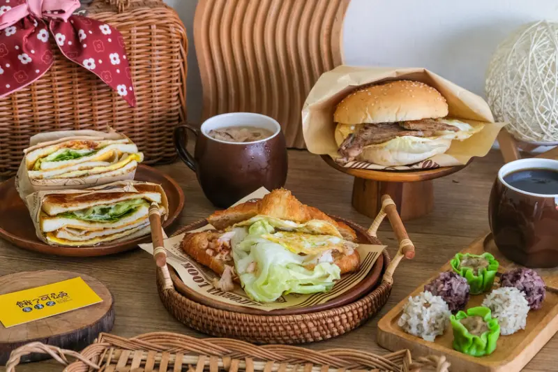 桃園市中壢區「餓了可頌蛋漢堡」桃園中壢高CP早餐店在這