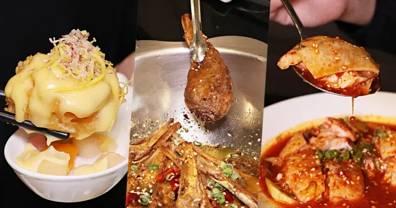 高雄左營美食推薦【大宅門乾鍋鴨頭】一鍋兩吃香麻酥脆超驚艷！免費停車＋包廂，家庭聚餐、公司聚會都合適