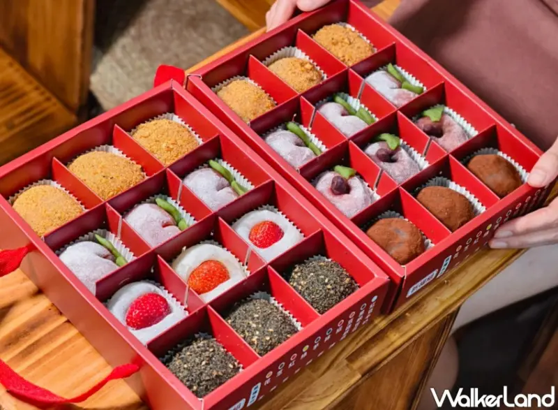 高雄伴手禮推薦！睿家米大福鹽埕店 壽桃麻糬夯翻天，拜土地公也能這麼萌。