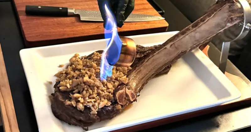 台北南港車站美食！粵亮廣式料理頂級粵菜餐廳，火焰戰斧牛體驗高級粵菜。