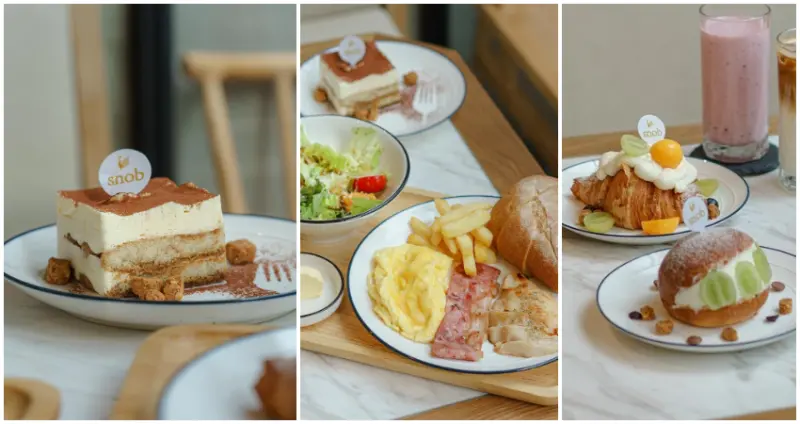 市政府站不限時咖啡廳，激推吸睛可頌、葡萄生乳包，早午餐、下午茶幾乎無雷的網美咖啡廳 | 【台北 信義區】Snob Cafe