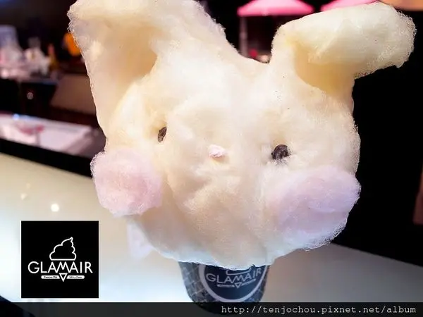 花花，甲飽沒【台北食記】GLAMAIR 韓國來的棉花糖霜淇淋 兔子也太可愛了吧！信義區甜點冰品推薦