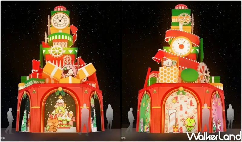 新北耶誕城是熊大！LINE FRIENDS馬戲嘉年華耶誕城，4大燈區亮點曝光。