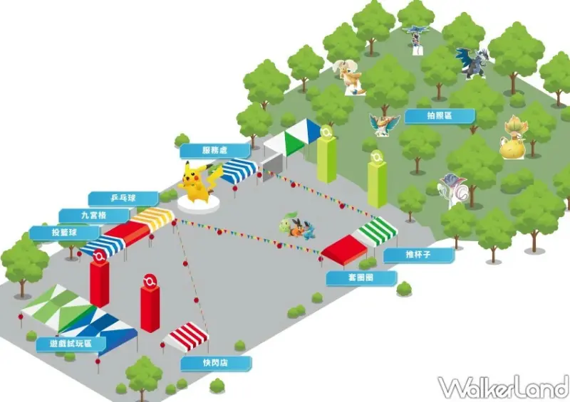 寶可夢夜市祭登場！6公尺皮卡丘現身台北101，限量快龍貼紙免費送。