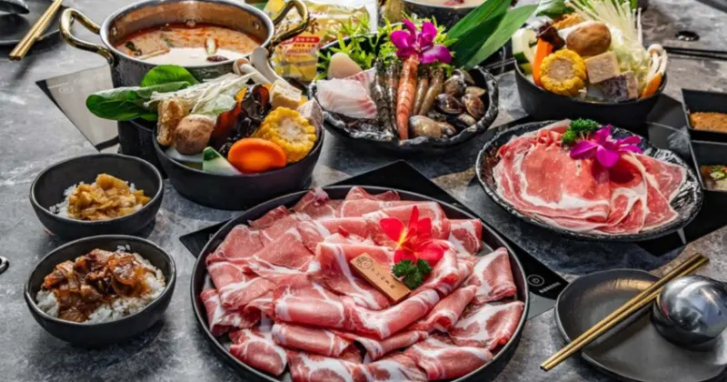 寒聚精緻鍋物桃園火鍋自助吧吃到飽，鍋物CP值超高。