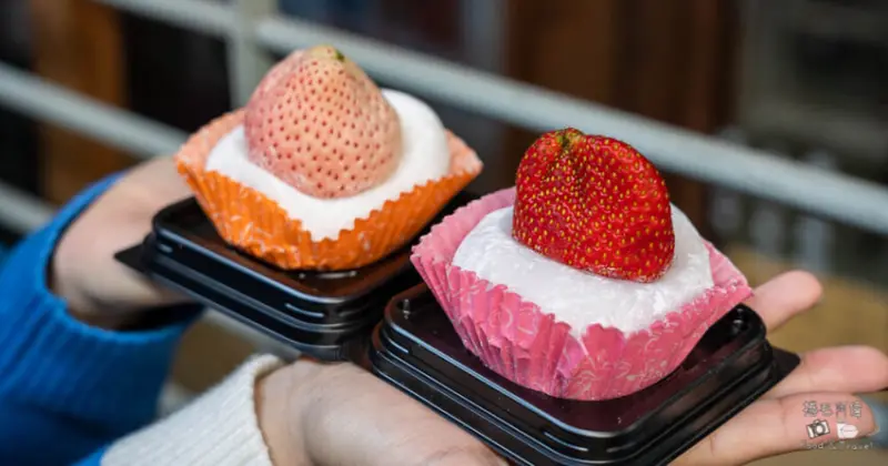 高雄鹽埕必買伴手禮！阿綿麻糬爆餡草莓大福，每日手工現作Q彈大顆超療癒。