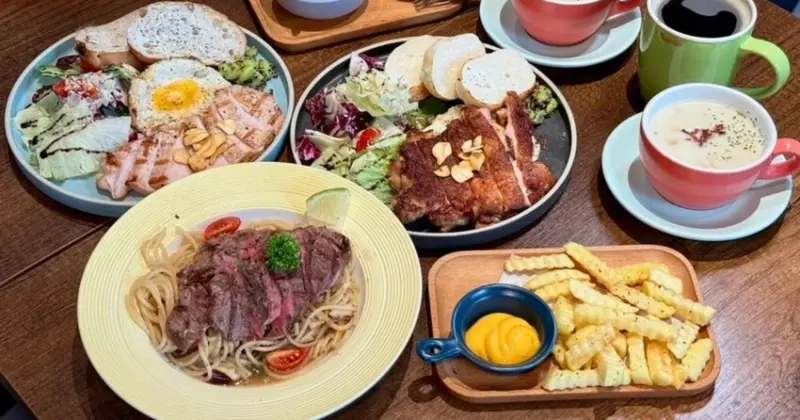 泰山不限時早午餐！葛雷早午餐板腱牛排義大利麵必點，高CP值聚餐餐廳。