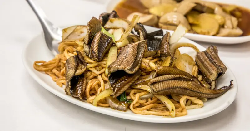 台南鱔魚意麵推薦！信義小吃部炒鱔魚專家傳五十年，大火爆炒鑊氣香濃必吃。