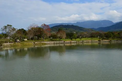 如詩如畫的湖光山色&金黃燦爛的油菜花海~~大坡池風景區