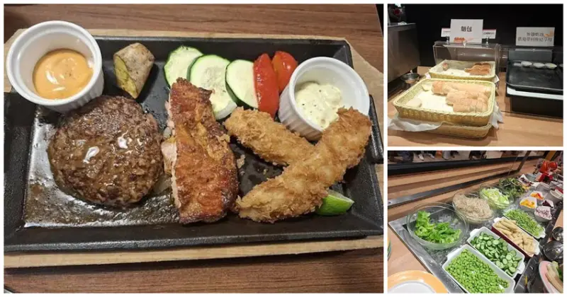 台中LaLaport 橫濱牛排！必點漢堡排，自助吧吃到飽CP 值超高。