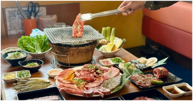 【台北中山美食】馬太郎燒肉：豪華頂級極上日式燒肉吃到飽，直火木炭燒烤還有飲料自助吧和日式甜點吃到飽︱捷運中山站交通、菜單、個人評價