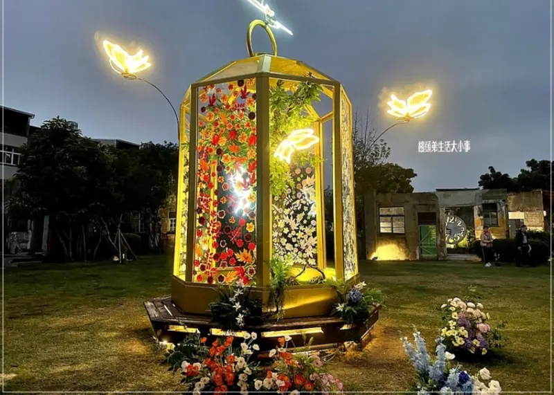 屏東勝利星村燈區亮燈！「流星花園」光影結合花藝，浪漫打卡熱點曝光。