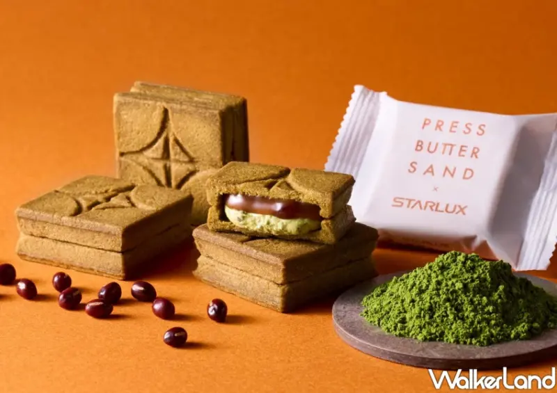 星宇航空新聯名！PRESS BUTTER SAND抹茶紅豆餅乾，限定航線才有。