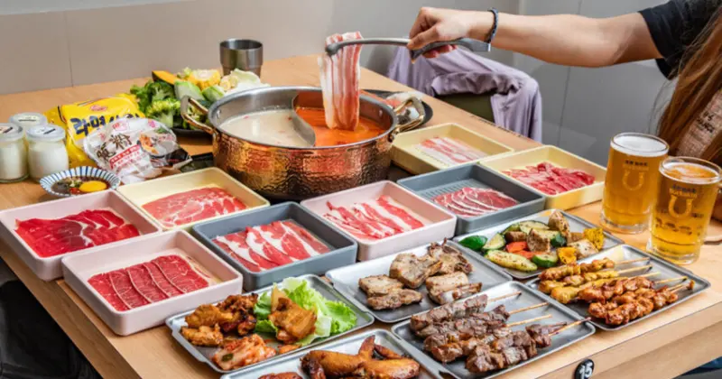 桃園呀屋火鍋烤串吃到飽4.9星必吃推薦。