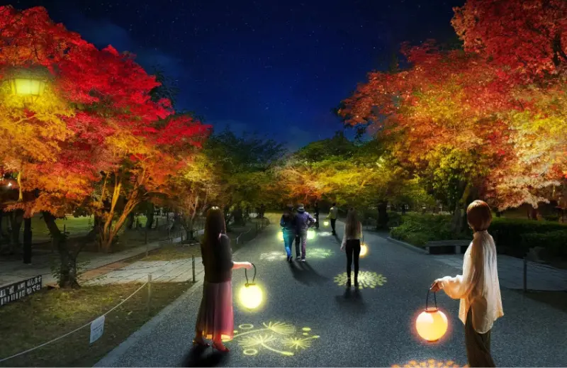 姬路城XNAKED沉浸式數位藝術展，「光之花綻放」夢幻投影＋閃耀森林，古城變身藝術仙境。