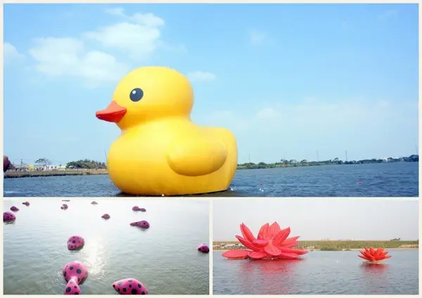 2013桃園最大盛事-黃色小鴨逗留新屋後湖塘【桃園/新屋】                
      