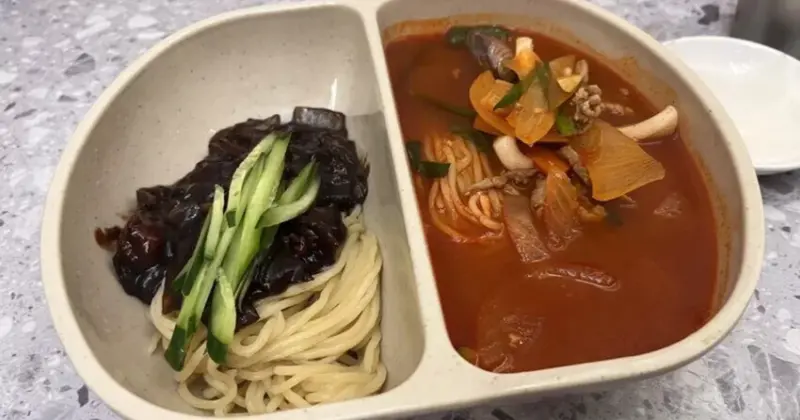 桃園韓式！善食堂半半麵，炸醬炒碼雙重享受，中路特區美食新選擇