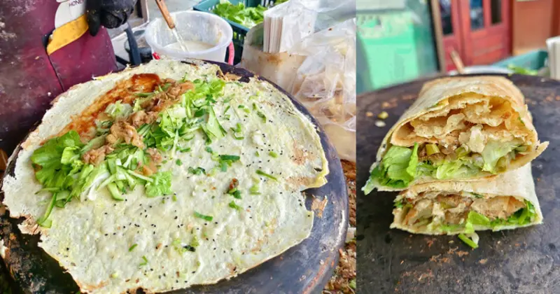 台中水湳市場美食必吃！西安涼皮雜糧煎餅，在地人推爆銅板價小吃。