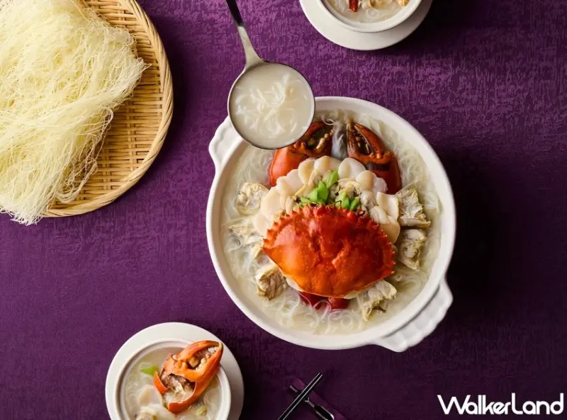 W飯店紫艷秋蟹開吃！清蒸大閘蟹、酒香米粉湯與蟹肉煎包，老饕必吃推薦。