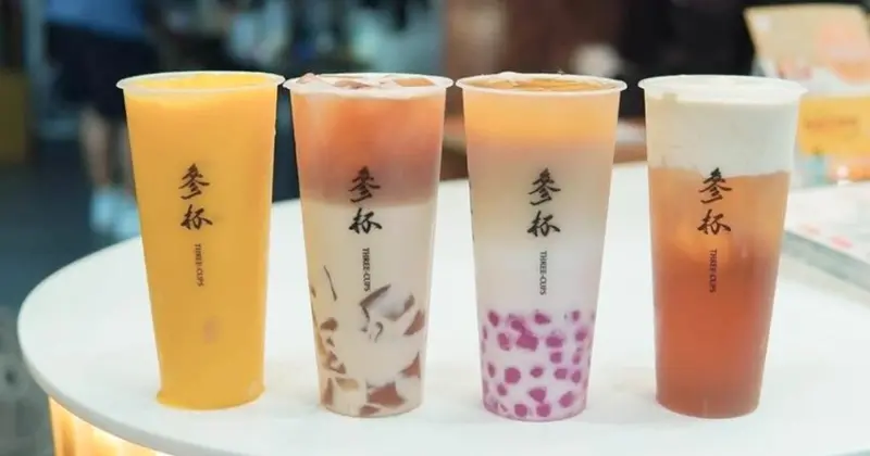 永和飲料新推薦！ 參杯 Three Cups 永和店粉色赤丸珍珠，引爆手搖飲旋風。