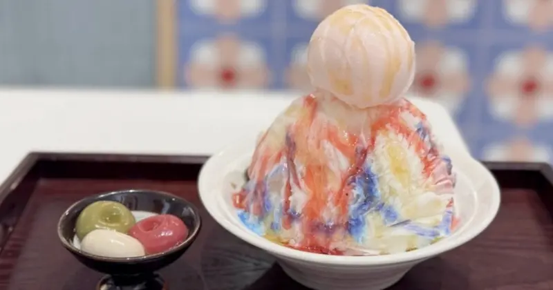 羅東排隊神級雪花冰！宜蘭心地冰室必點桂花蜜酒釀雪花冰。