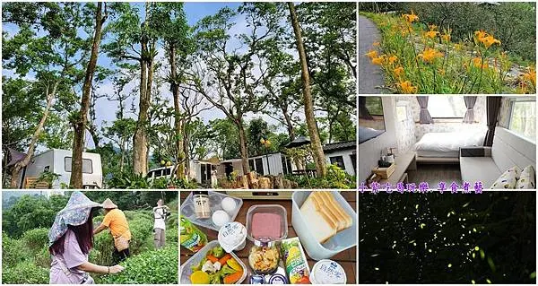 雙北市近郊(一泊二食)懶人露營車/文山農場【茶廂露螢】隱身山林裡生態渡假園區/採茶文化生態體驗導覽/春夏秋季夜間有螢火蟲可賞(新店茶園露營區)