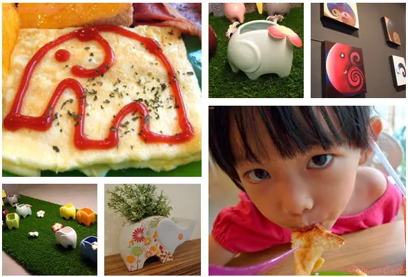 南勢角美食_鮮活樂*可愛指數破表的大象風格平價咖啡廳!!兒童餐晴姐姐破天荒吃個精光+雞腿排咖哩微辣好滋味 