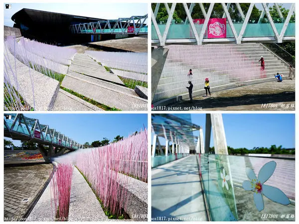 【苗栗。銅鑼】夏雪 地景藝術。臺灣客家文化館 。全新夢幻地景。粉紅漸層雪景