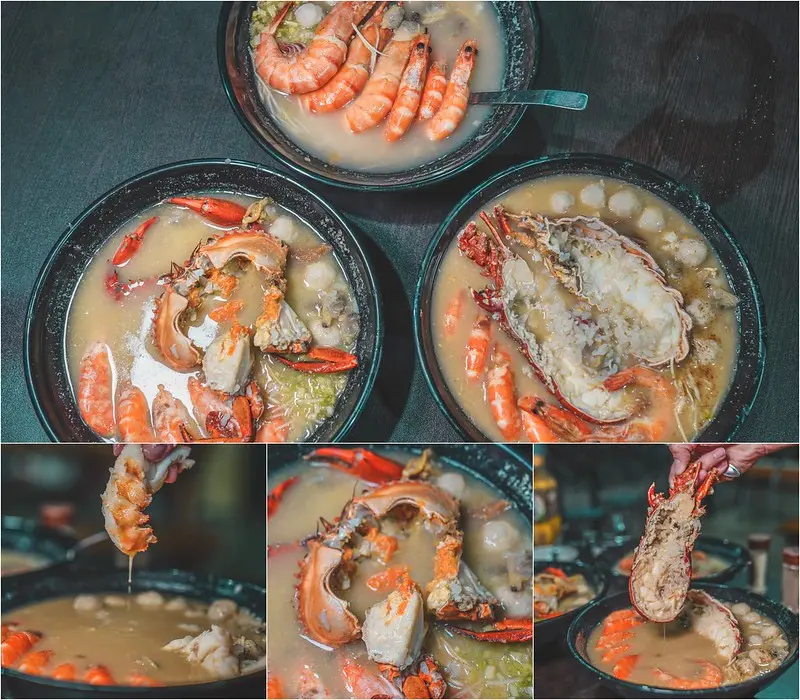 【台中豐原│美食】江湖客棧螃蟹海鮮粥。痛風粥又來了，加入稀少食材海戰車，肉質超紮實又大塊，龍蝦、手臂蝦、沙母應有盡有