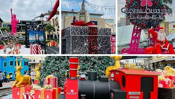 2020華泰名品城聖誕村│華泰名品城最新活動│星星燈海聖誕市集│必拍五大夢幻場景│歐美耶誕銀白街景浪漫飄雪