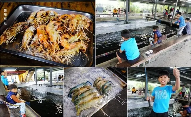 宜蘭親子旅遊景點 ▶ 蘭楊蟹莊、蘭楊船菜 ▶ 親子釣蝦體驗 一竿300元 釣不滿半斤蝦老闆直接補滿半斤 宜蘭釣蝦體驗、創意蝦料理、雨天景點!