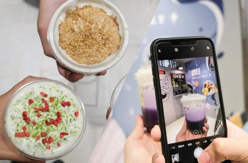 喆日茶飲 台北車站南陽店 脆脆花生生乳好喝 聖誕節期間限定醜毛衣生乳！