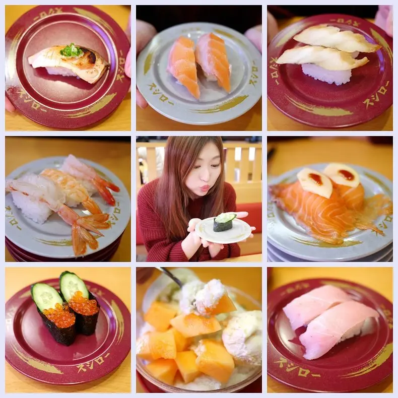 【台中美食】スシロー壽司郎 台中漢口店，台中第三間分店開幕囉，來店必吃美食通通報給你知。(大切生鮭魚、長鰭鮪魚握壽司、醬燒干貝握壽司、哈密瓜冰淇淋、烏賊、花枝、炸物。