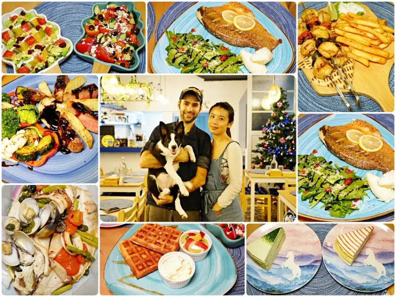   『新竹。竹北』 Oia Greek Taverna 伊亞希臘小館｜ 希臘帥哥為愛來台灣開希臘專門料理！滿滿地中海希臘海洋風情 好吃也好拍 還是一間寵物友善餐廳，聖誕套餐系列開放預約中喔。