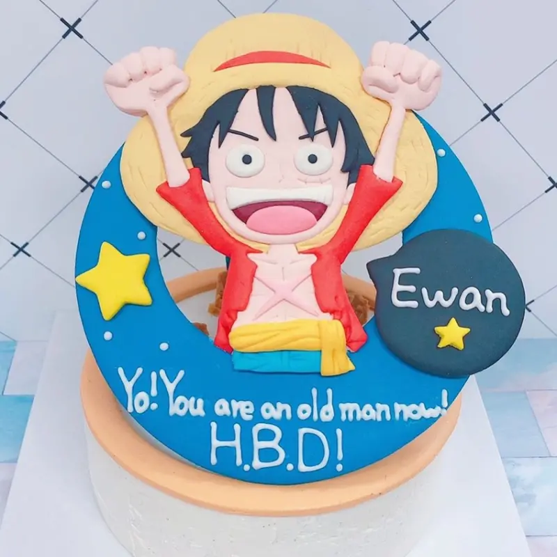 【2020生日蛋糕推薦必買】海賊王魯夫卡通造型蛋糕宅配ONE PIECE