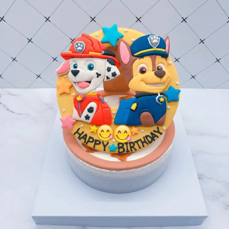 汪汪隊造型蛋糕推薦開箱,台北阿奇毛毛生日蛋糕宅配心得分享