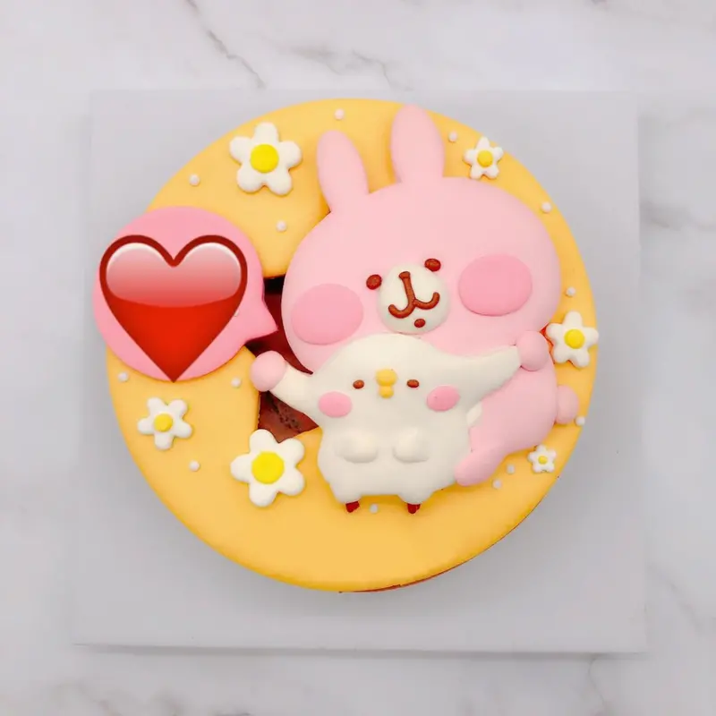 卡娜赫拉粉紅兔兔生日蛋糕推薦,P助造型蛋糕宅配分享