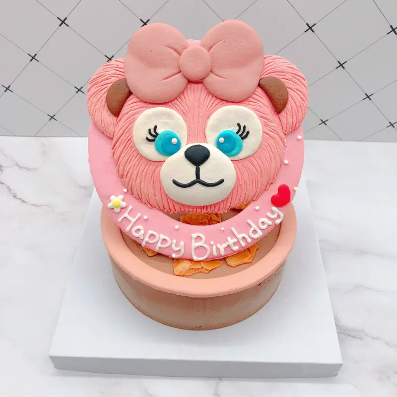 雪莉玫生日蛋糕開箱分享,達飛熊造型蛋糕推薦