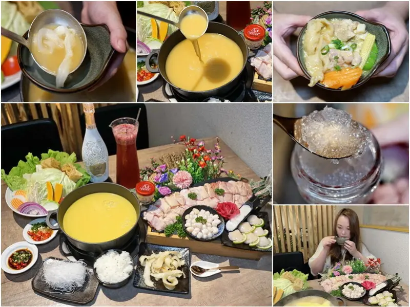 新竹貴婦養成班必吃浮誇鍋物｜黃金六六大順花膠雞湯燕窩雙人火鍋套餐。用香檳、燕窩、吹冷氣的氣冷雞犒賞最佳的另一伴吧！