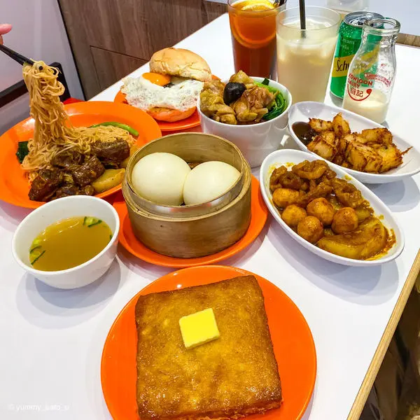 (台北西門站)大茶飯港式餐廳 西門町港式餐廳推薦 西門町港式料理推薦 自動定位送餐系統超新奇 道地港式料理 邪惡爆漿豬扒包 花生西多士吸睛