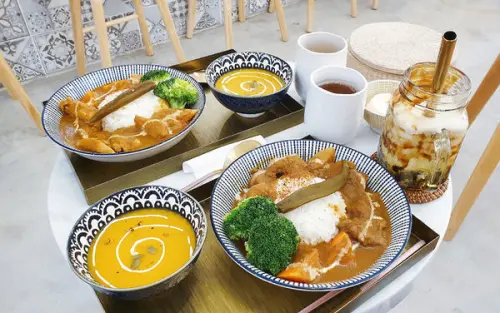 ♪中山站。來時The Wrice♬ 香料咖哩飯/黑糖珍珠鮮奶/冰品/白芋紅豆熱抹茶