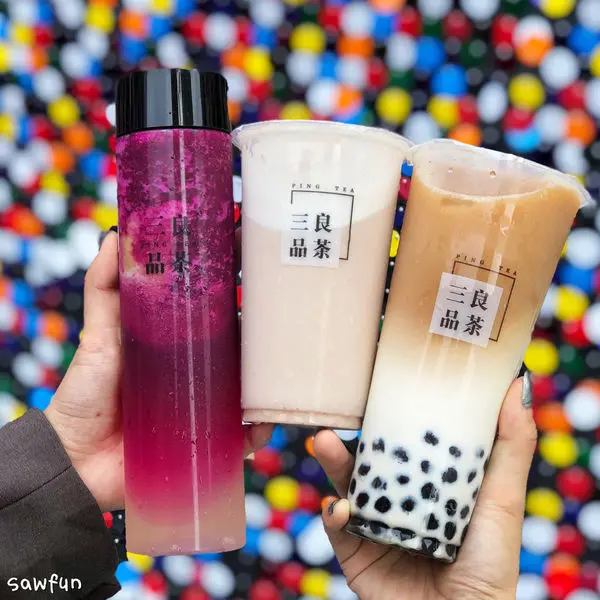 【台北飲料推薦】飲料店推薦-三良品茶 市府旗艦店 現打果汁 手炒黑糖波霸鮮奶 咖啡 果汁 茶類 打卡牆 信義美食 信義外送手搖杯